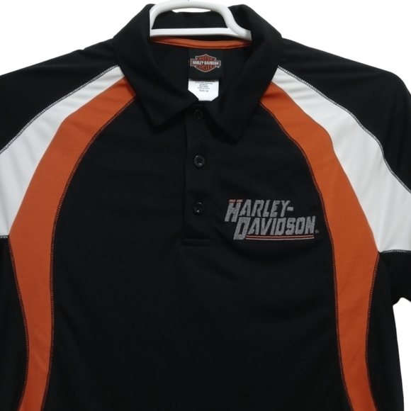 Harley Davidson Motorcycles Embroidered Logo Polo Shirt Performance - Picture 6 of 6